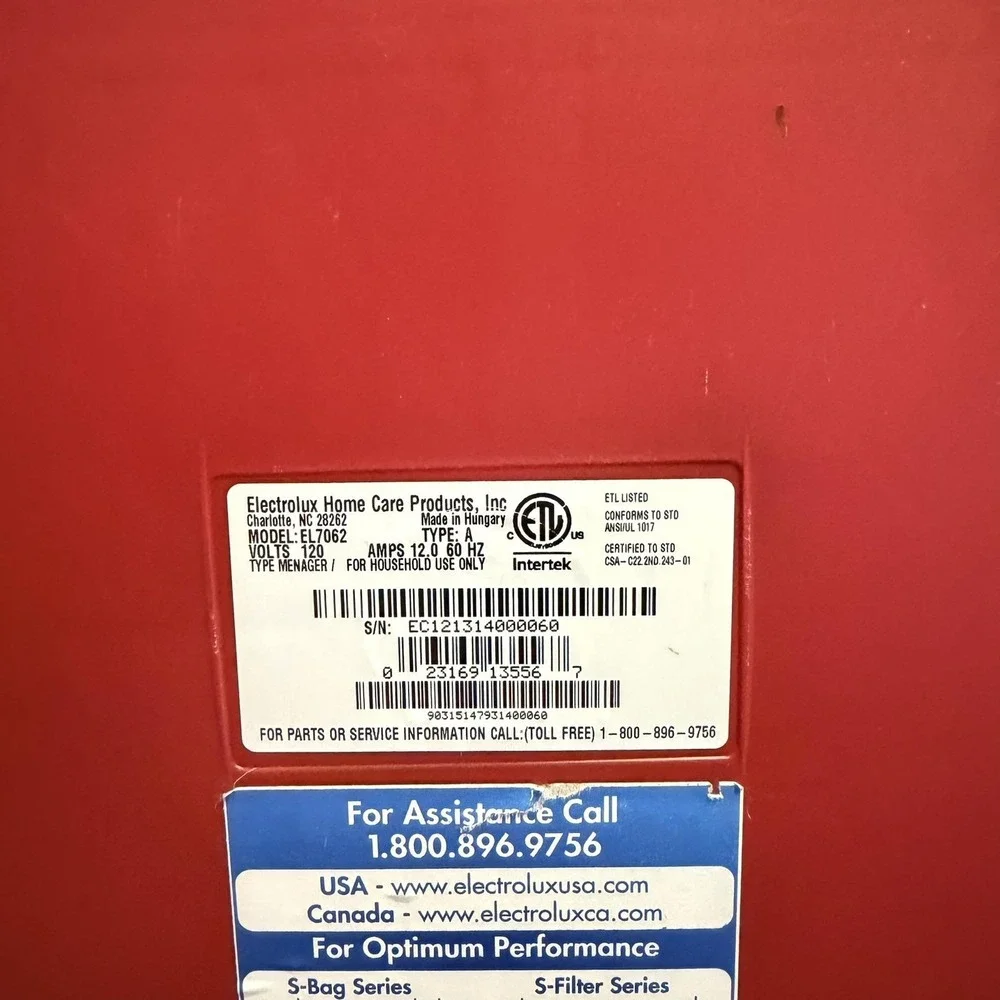 Electrolux oxygen canister